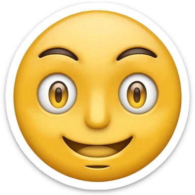 yellow emoji, eyes narrowed, mouth set, locked in focus sticker