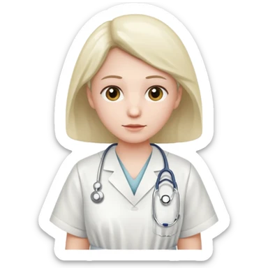 patient in hospital in hospital sticker