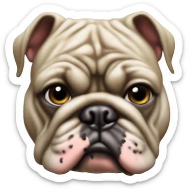 buldog ile dans eden bebek yoda sticker