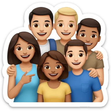 amigos puerto riqueños fuera del campus sticker