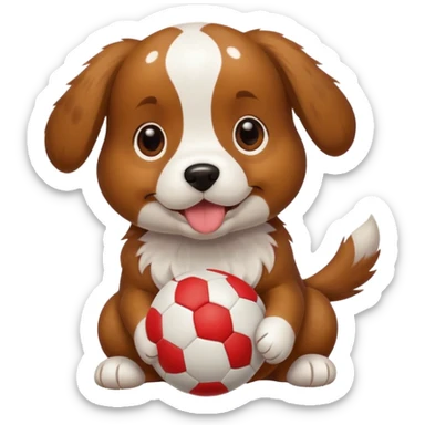 Dog with ball Toy sticker