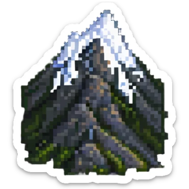 mountain peak achievement sticker