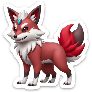Lycanroc-Zangoose-Zorua-Obstagoon-fusion sticker