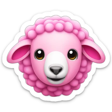 Cute Pink sheep turbocharger sticker