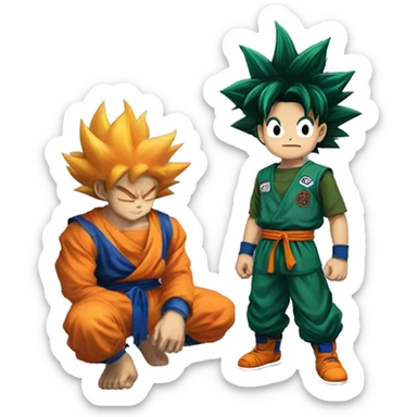 Goku with deku sticker