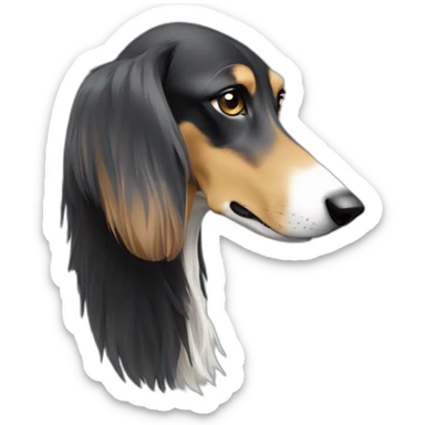 Saluki in profile sticker