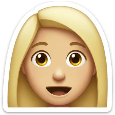 A girl crying and laughing at the same time sticker