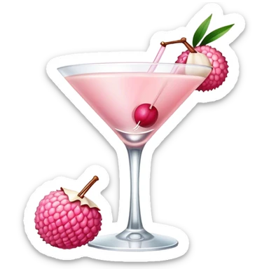 baby pink lychee martini drink sticker