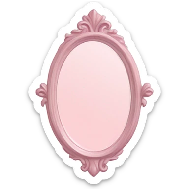 pastel pink mirror sticker