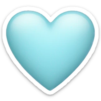 Light blue heart sticker