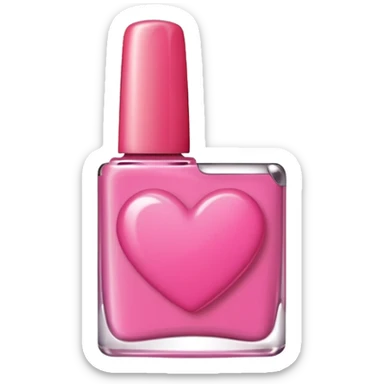 heart with a nail polish pink sticker
