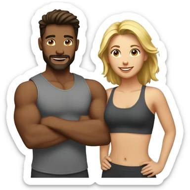 Couple that works out sticker