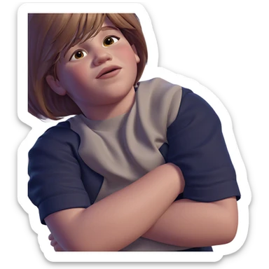 solitary moment with girl sticker