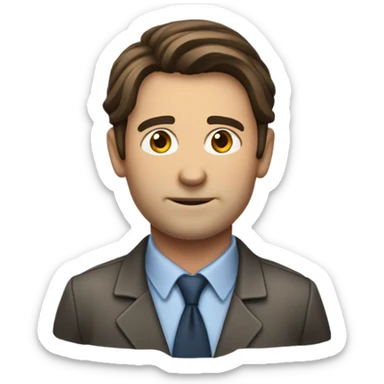 forensic toxicologist with a brown bread no glasses, straight hair sticker