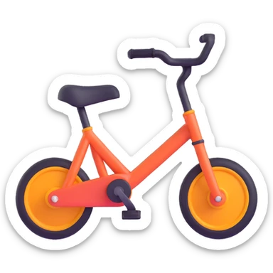 children's bicycle with four wheels sticker