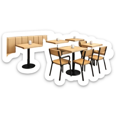 restaurant background sticker