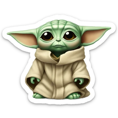 Baby Yoda is Cryptocurrency sticker
