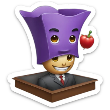 jack in the box business man sticker