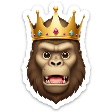 King Kong with crown  sticker