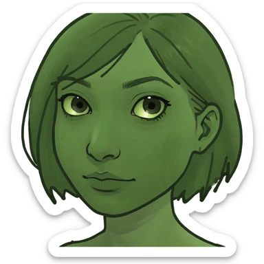 Girl that looks like a fish sticker