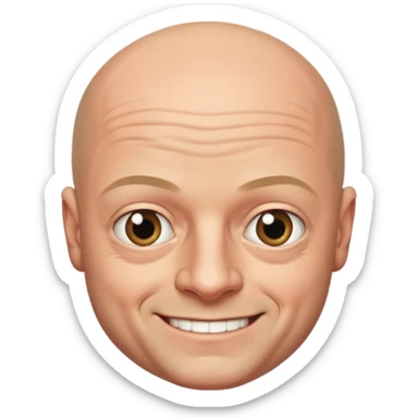 ross kemp bald smaller eyes sticker