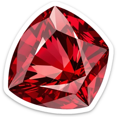 red glitter ruby sticker