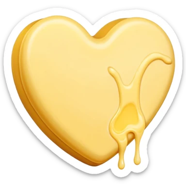 butter with large yellow heart sticker
