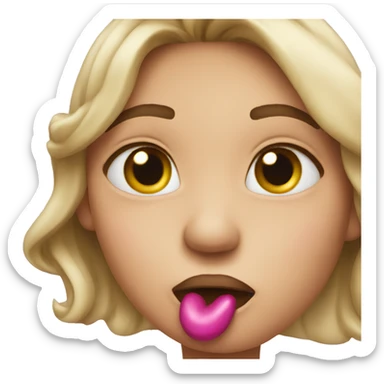 Emoji blowing kisses sticker