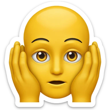 Visage jaune qui se frotte les mains avec un regard vicieux sticker