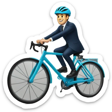 Macron sur vélo sticker