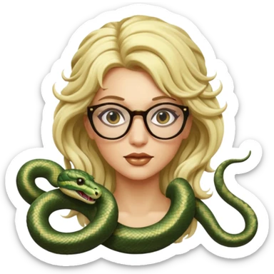 blondie Medusa Versace with glasses  sticker