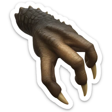 Claw hand of a gator sticker