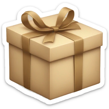 beige gift box sticker