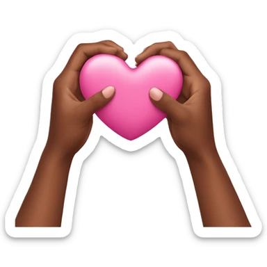 Pink Heart in hands sticker