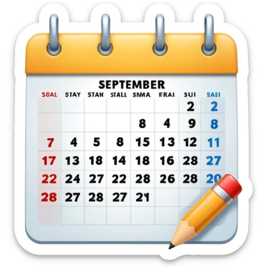 Calendar september sticker