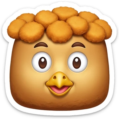 Make an emoji of a chicken nugget sticker