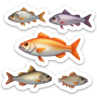 crea una carnada de peces sticker