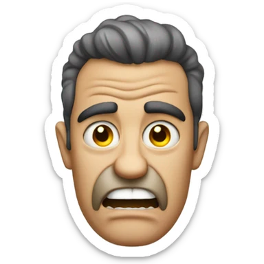 very mad guy who hates people sticker