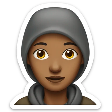 Homeless woman sticker