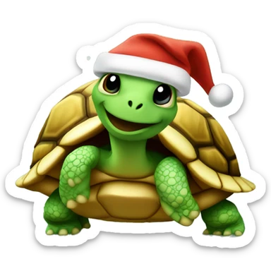 Cute christmas turtule   sticker