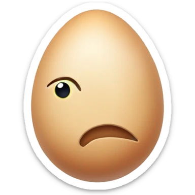 Cartoon looking egg sticker