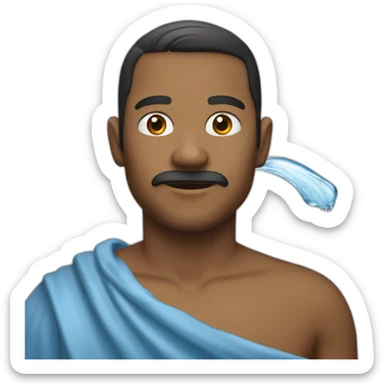 Personne qui crache de l'eau sticker