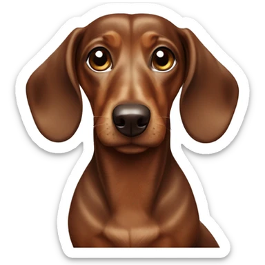 Marble brown dachshund sticker
