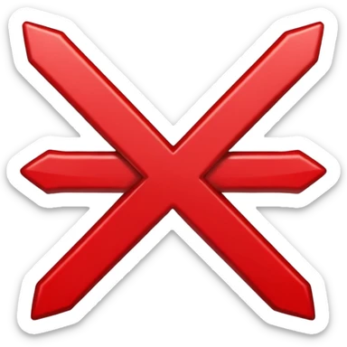 generate me a red X, like wrong sign sticker