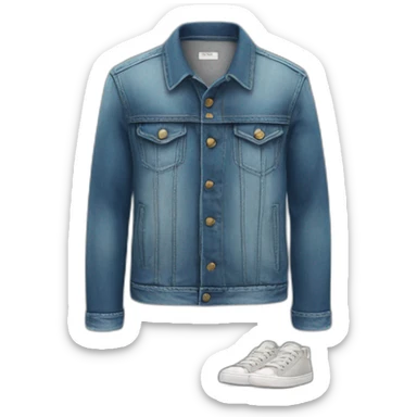jacket, T shirt, jeans, sneakers sticker