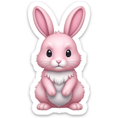 pastel pink hare  sticker