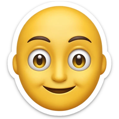 Un emoji con cara de misterio sticker