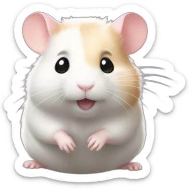 Hamster sur un arc-en-ciel sticker