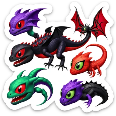 Plankton-Venom-Spider-Man-Spyro-Cynder-Toothless-fusion sticker