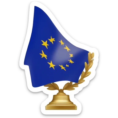 european-union-flag on trophee circle sticker